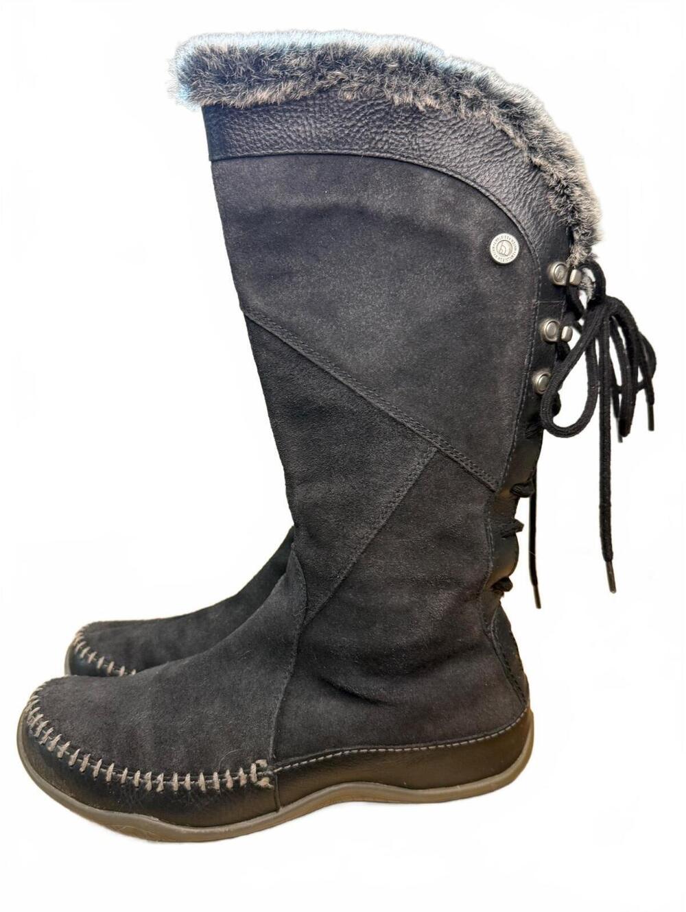 The North Face Janey Black Suede Winter Boots Size 8